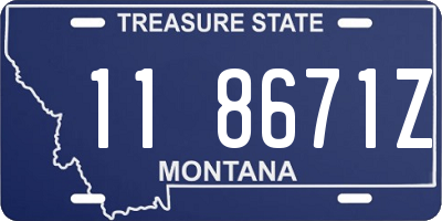 MT license plate 118671Z