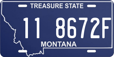 MT license plate 118672F