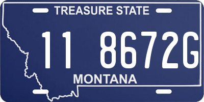 MT license plate 118672G