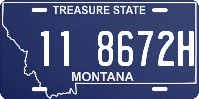 MT license plate 118672H