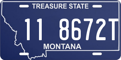 MT license plate 118672T