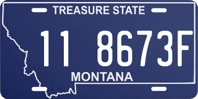 MT license plate 118673F