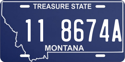 MT license plate 118674A