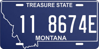 MT license plate 118674E