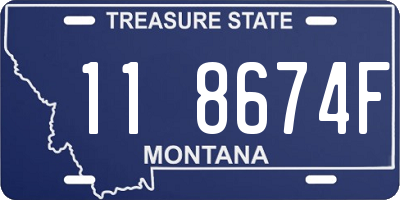 MT license plate 118674F