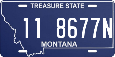 MT license plate 118677N