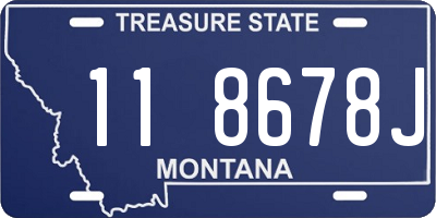 MT license plate 118678J