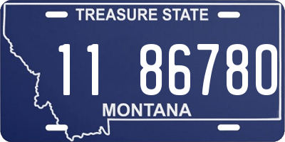 MT license plate 118678O