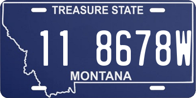 MT license plate 118678W