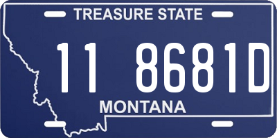 MT license plate 118681D