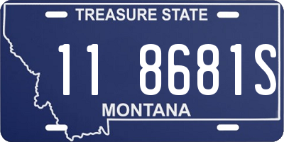 MT license plate 118681S