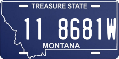MT license plate 118681W