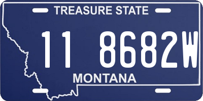 MT license plate 118682W
