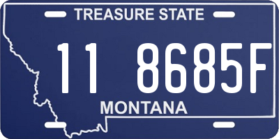 MT license plate 118685F