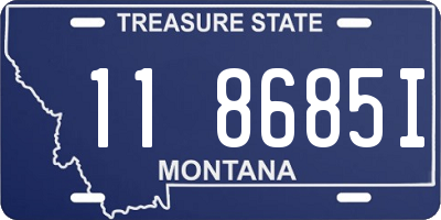 MT license plate 118685I