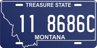 MT license plate 118686C