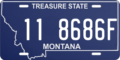 MT license plate 118686F