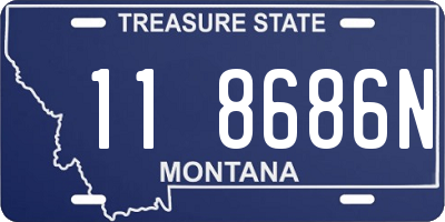 MT license plate 118686N
