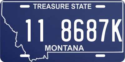 MT license plate 118687K