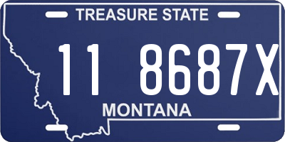 MT license plate 118687X