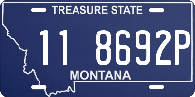 MT license plate 118692P