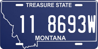 MT license plate 118693W