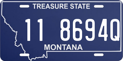 MT license plate 118694Q