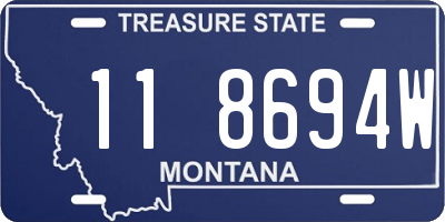 MT license plate 118694W