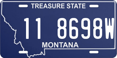 MT license plate 118698W