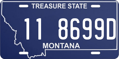 MT license plate 118699D
