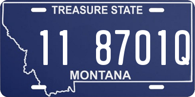 MT license plate 118701Q