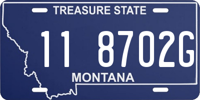MT license plate 118702G