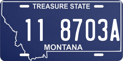MT license plate 118703A