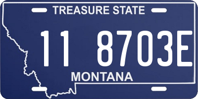 MT license plate 118703E