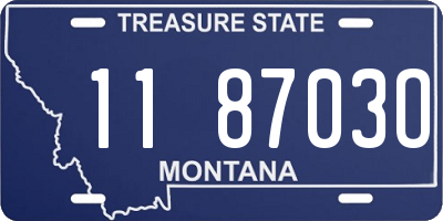 MT license plate 118703O