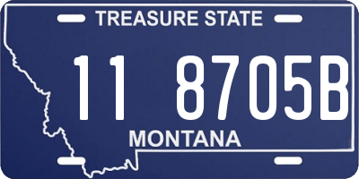 MT license plate 118705B