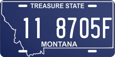 MT license plate 118705F