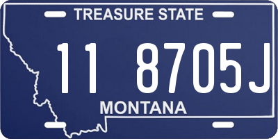 MT license plate 118705J