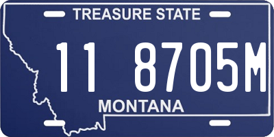 MT license plate 118705M
