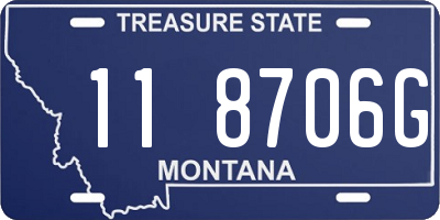 MT license plate 118706G