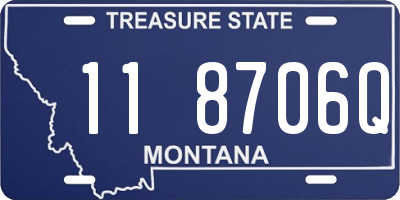MT license plate 118706Q
