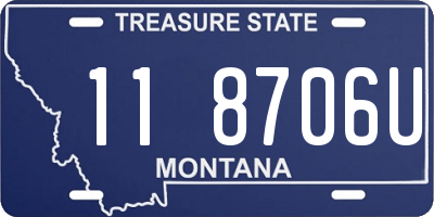 MT license plate 118706U