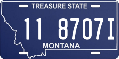 MT license plate 118707I