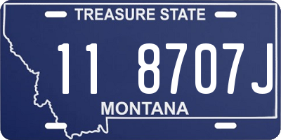MT license plate 118707J