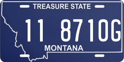 MT license plate 118710G
