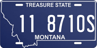 MT license plate 118710S