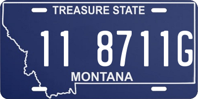 MT license plate 118711G