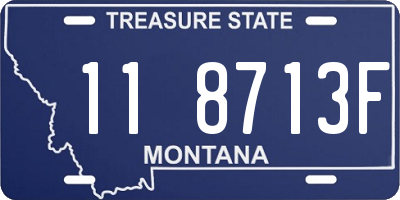 MT license plate 118713F