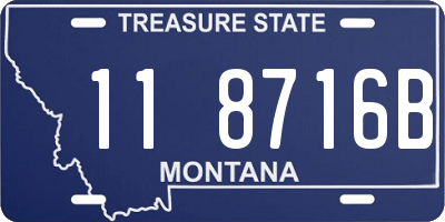 MT license plate 118716B