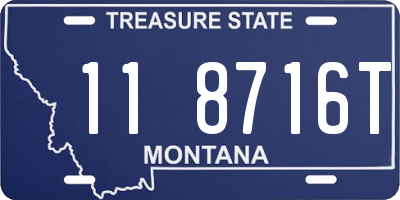 MT license plate 118716T